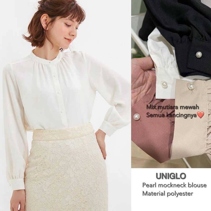 GU by Un*glo Pearl Corral Blouse/baju kerja wanita/sisa ekspor