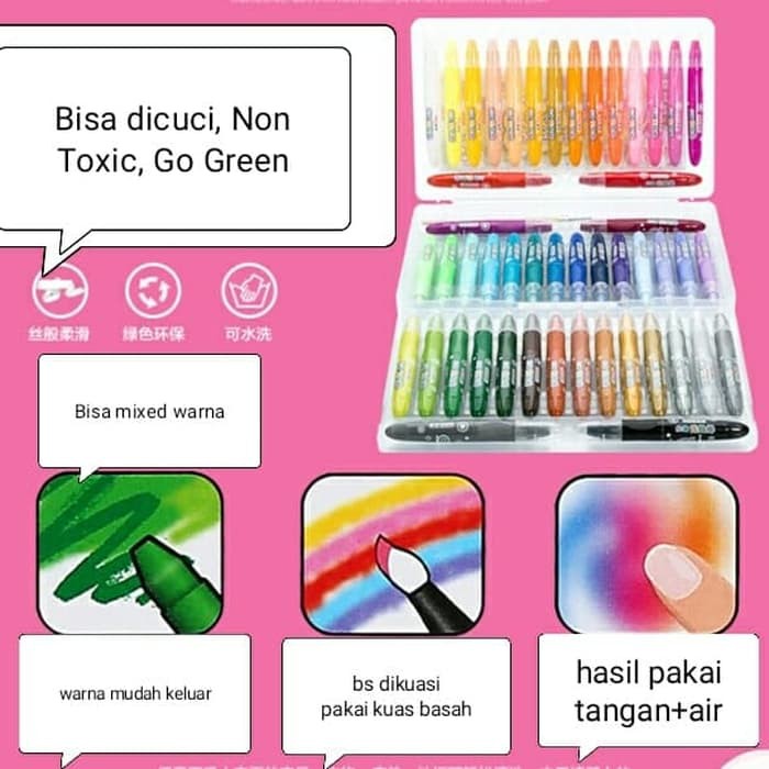 

Grasp Original Rolling Crayon Mata Besar / Stik Besar 48Warna Kode 603