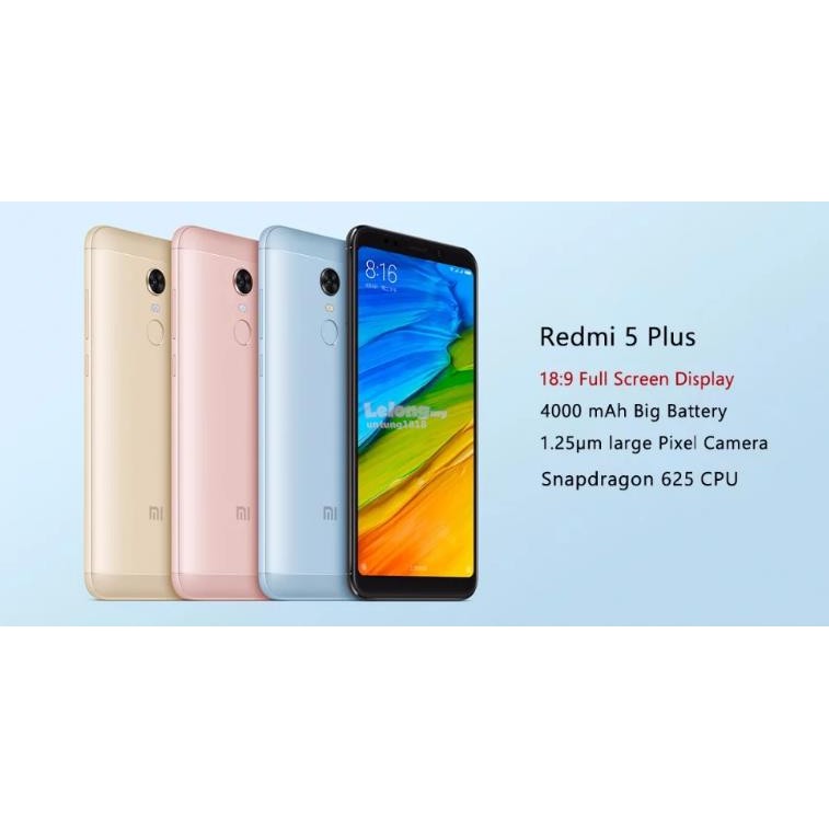 Terlaris XIAOMI XIOMI REDMI 5 PLUS 5PLUS 4GB 64GB TAM RESMI ORIGINAL