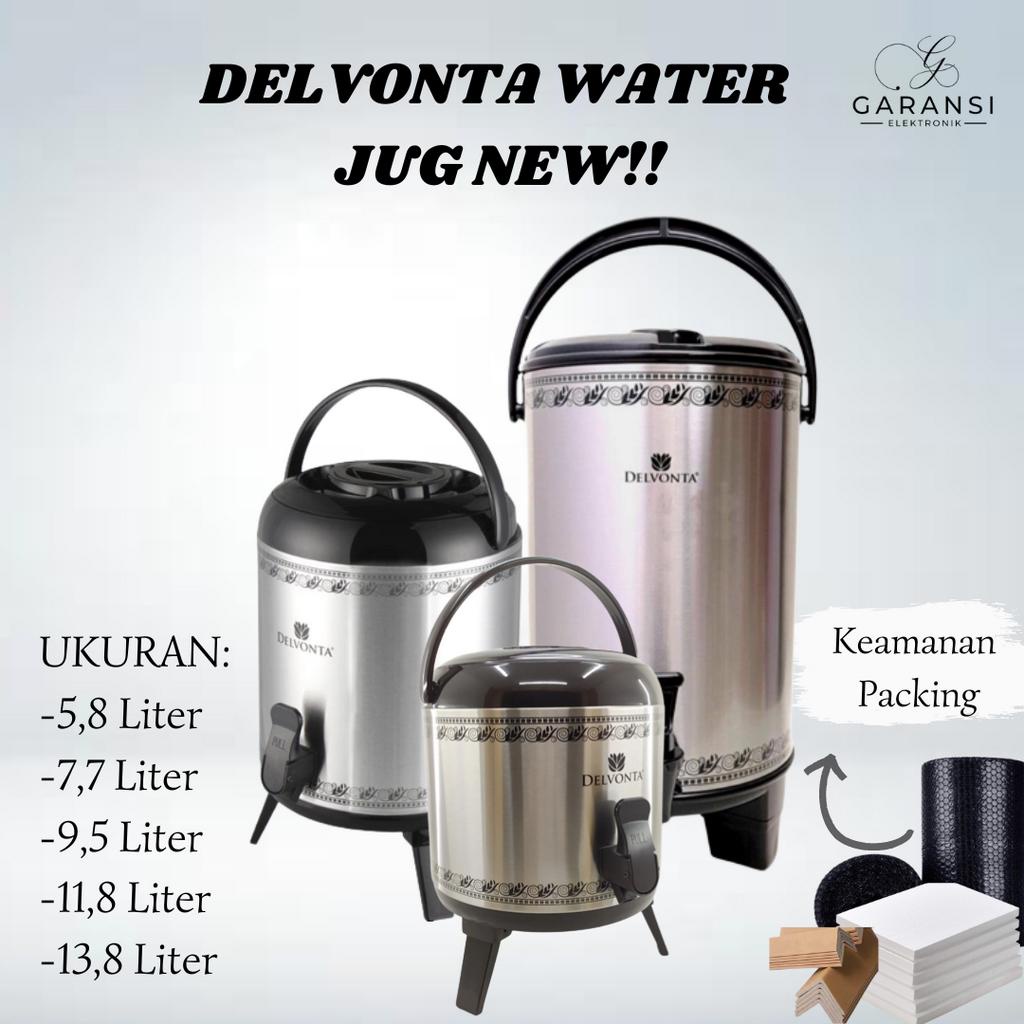 DELVONTA WATER JUG DISPENSER SILVER NEW PRODUK!!!