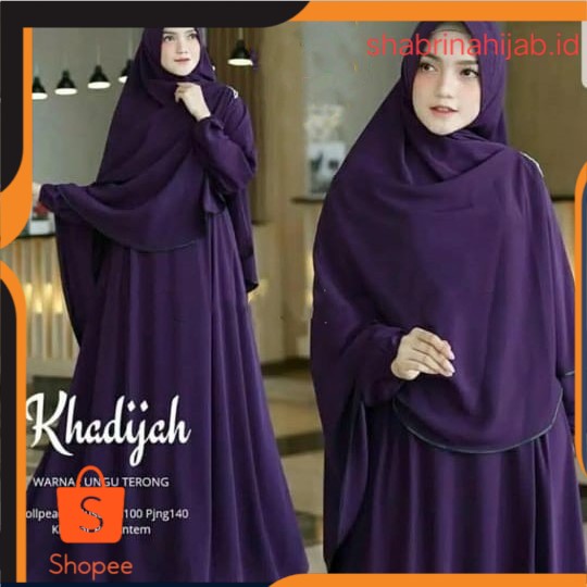 shabrinahijab.id Khadijah Syari | Free Hijab | Baju Gamis Syari Termurah