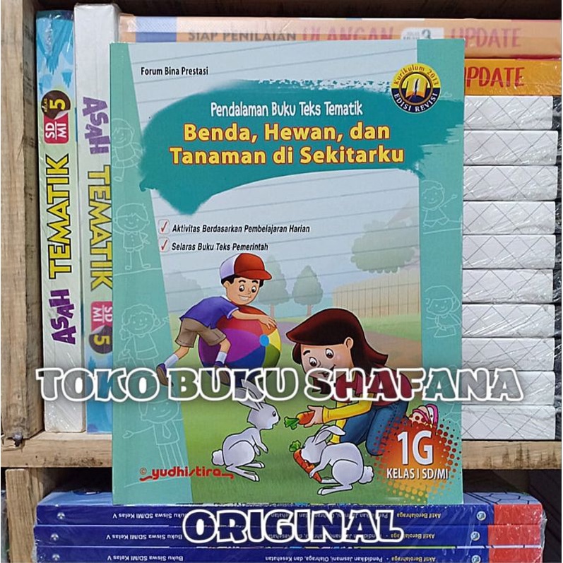 EDISI REVISI !!! PAKET PBT KELAS 1 SD 1E 1F 1G 1H YUDHISTIRA K13 - PENDALAMAN BUKU TEKS TEMATIK