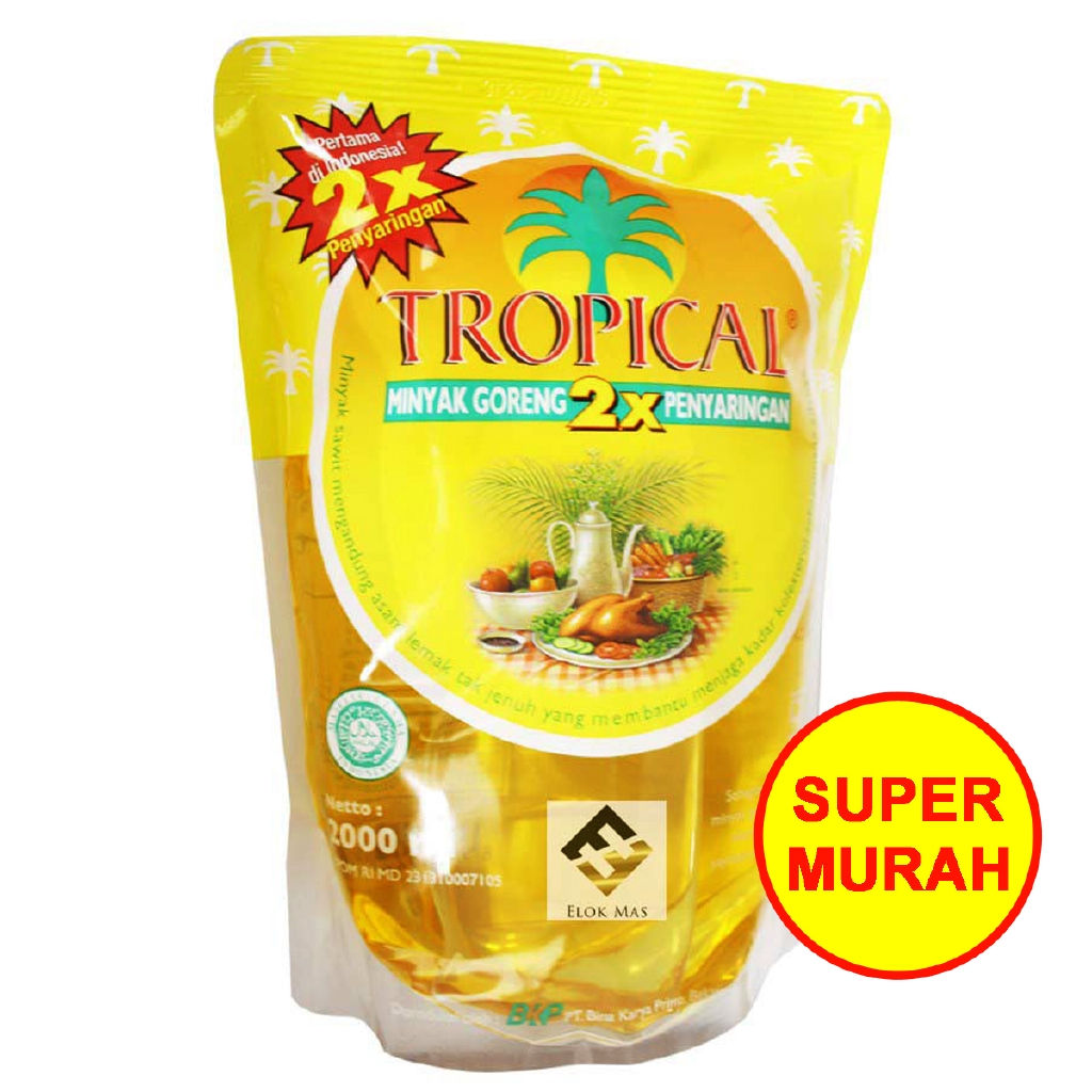 

Minyak Goreng Tropical 2 Liter / lt Kemasan Refill Isi Ulang Pouch