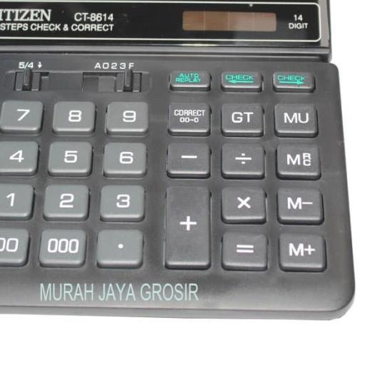 

☃ Citizen CT-8614 Kalkulator penghitung 14 Digit cek and Correct 2 power ☄