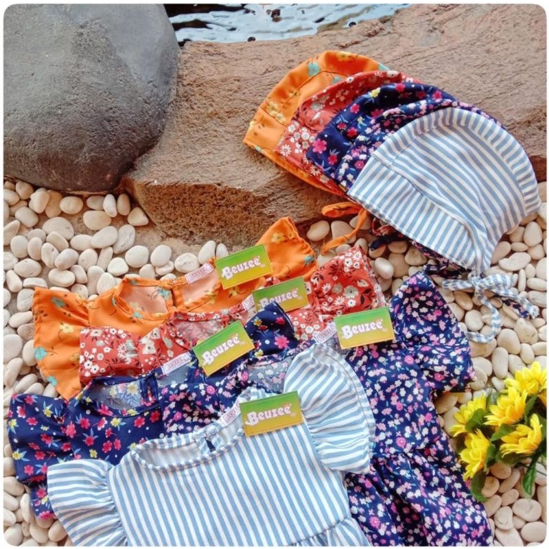 Romper Anak Perempuan Shakila free topi bayi 0-24 bulan