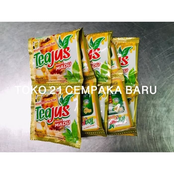 

TeaJus Rasa MADU 1 renceng isi 10 sachet | Minuman Serbuk Teh Tea Jus