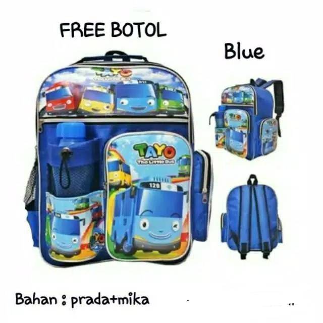 Tas anak  tayooo gratis botol  tas rangsel anak laki laki tas bonus botol