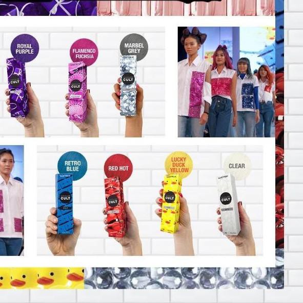 ⅎ Matrix socolor cult marble grey retro blue cat rambut 90ml cat saja ♩