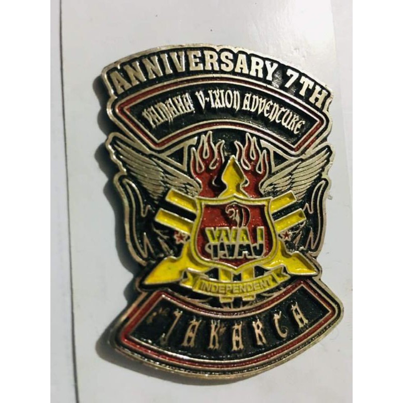 Pin Cor Wing Cor Aksesoris Bikers Anniversary 7th Yamaha Vixion