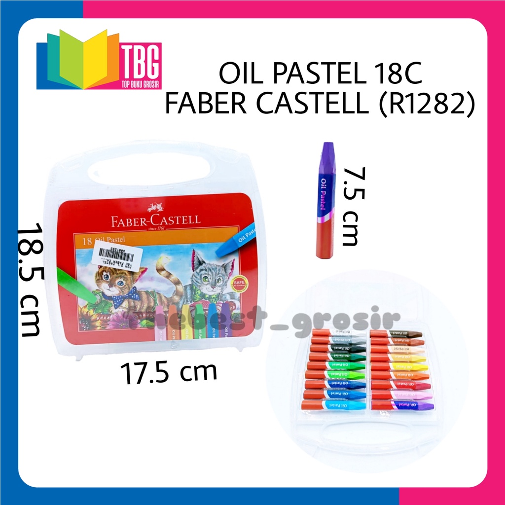 

1 SET (18 WARNA) OIL PASTEL 18C FABER CASTELL / KRAYON / CRAYON / ALAT MEWARNAI (R-1282)