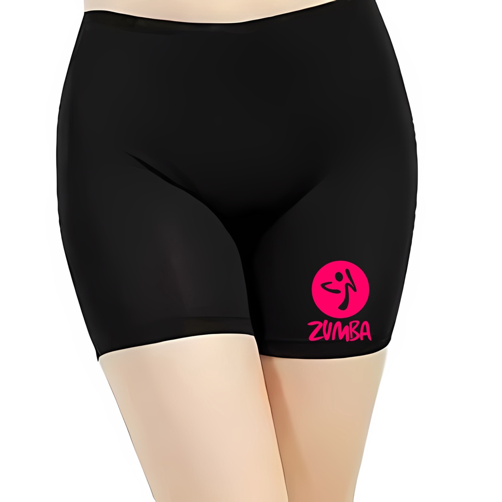 ready shot  legging zumba aerobick pendek sablon poliflek