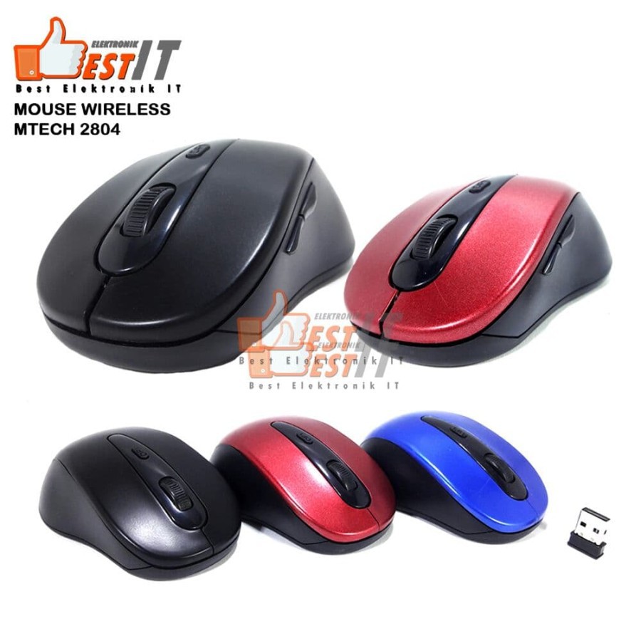 Mouse Wireless M-tech 2804 GRATIS Mousepad Surface GRATIS BATERAI