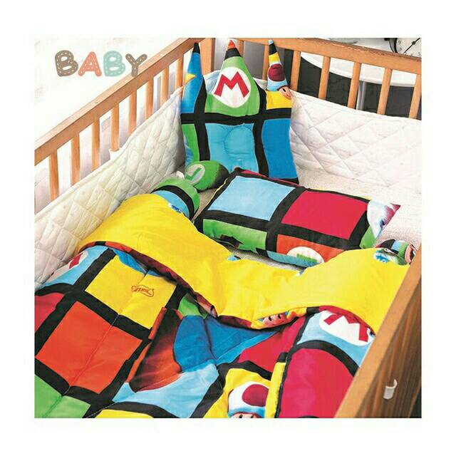 super mario crib bedding