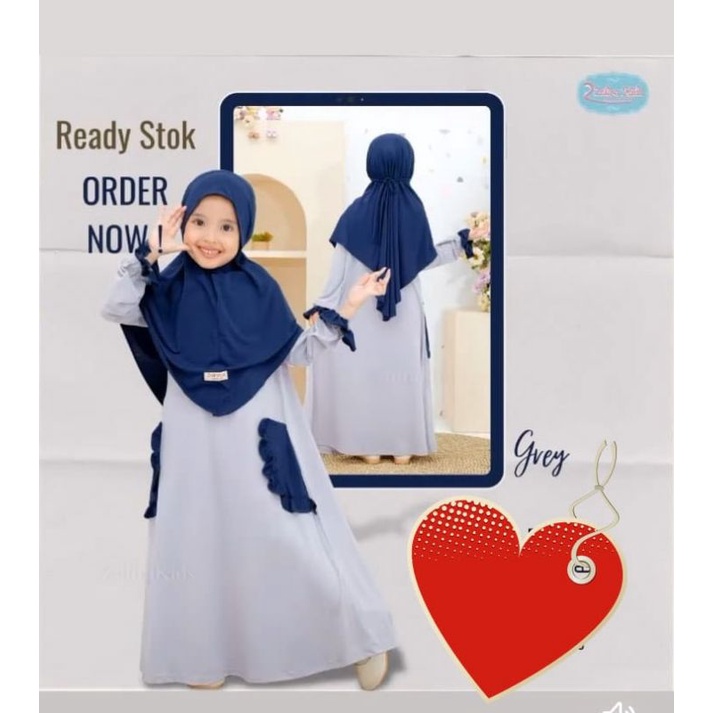 Alya Kids Gamis Anak Terbaru Nandia Series (free Jilbab)