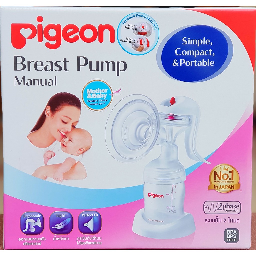 *New Packaging* Pigeon Manual / Electric Gomini Go Mini Single - Double Breast Pump Breastpump Pompa