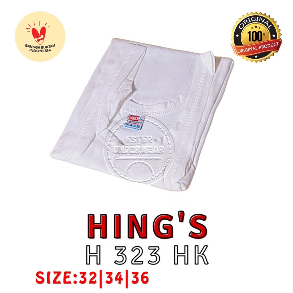 SINGLET PRIA HINGS HIJAU H 323 HK MODEL SALUR  KATUN ISI 1 PCS