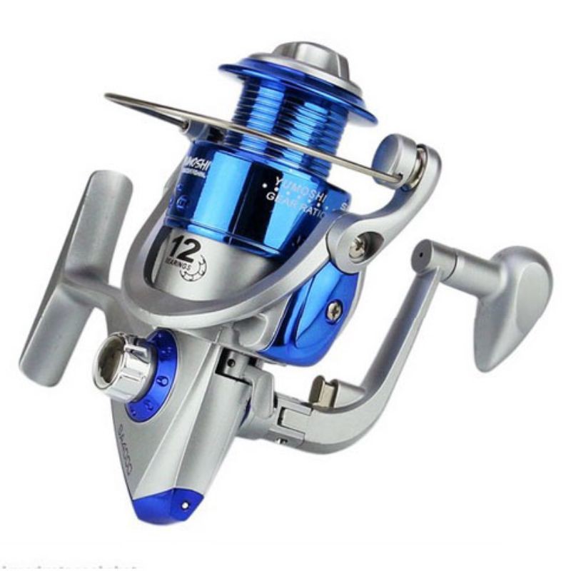 Yumoshi 3000 Series Reel Pancing Fishing Reel 5.5:1 Gear Ratio SA3000 Silver Blue Grab Medan