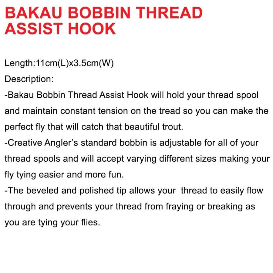 BAKAU BOBBIN THREAD ASSIST HOOK