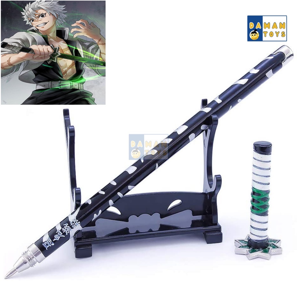 

Swordpen Pulpen Pedang Sanemi Anime Kimetsu No Yaiba demon slayer pena alat tulis bahan besi panjang 20 cm Gratis Stand pajangan koleksi