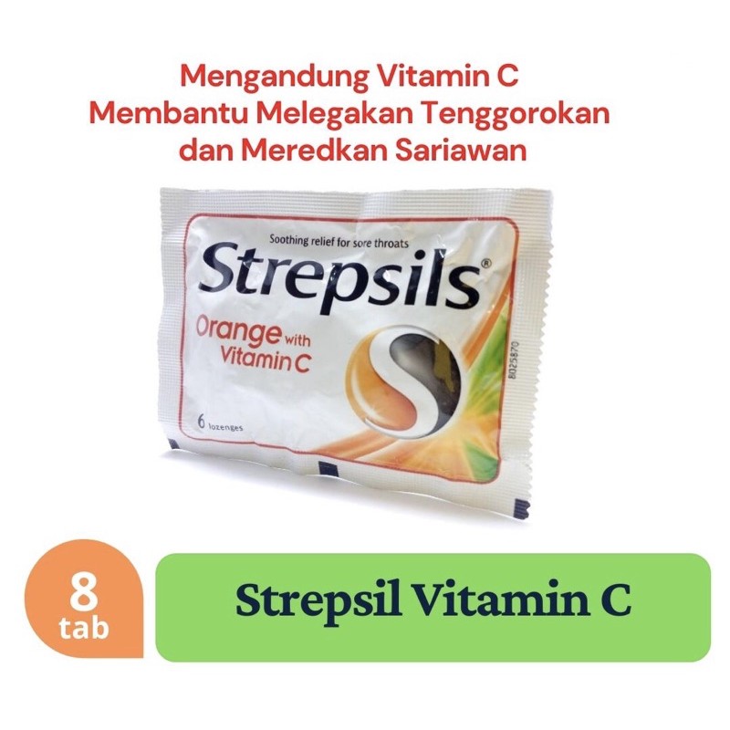 

Strepsils Vitamin C - Permen Pelega Tenggorokan