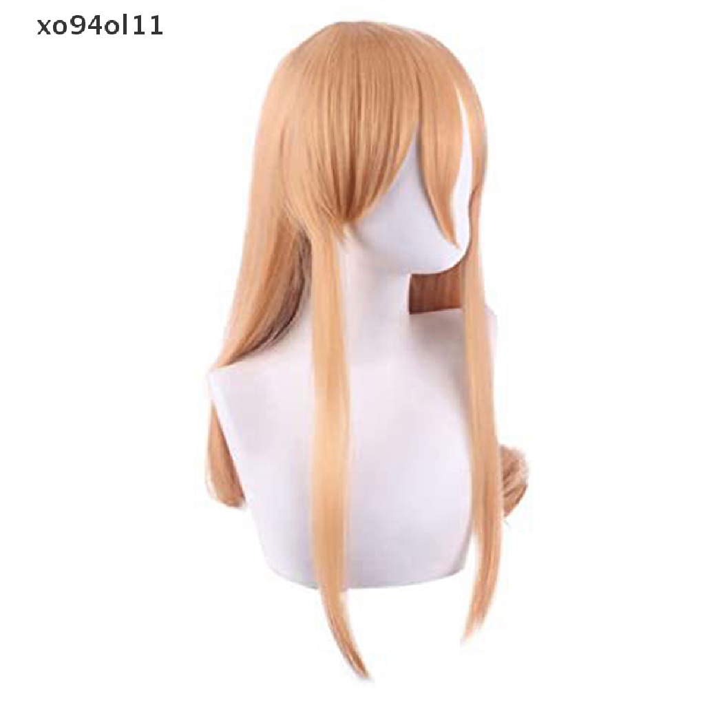 Wig Rambut Panjang Cosplay Anime XO Chain Man Makima Angel demon Warna Oranye