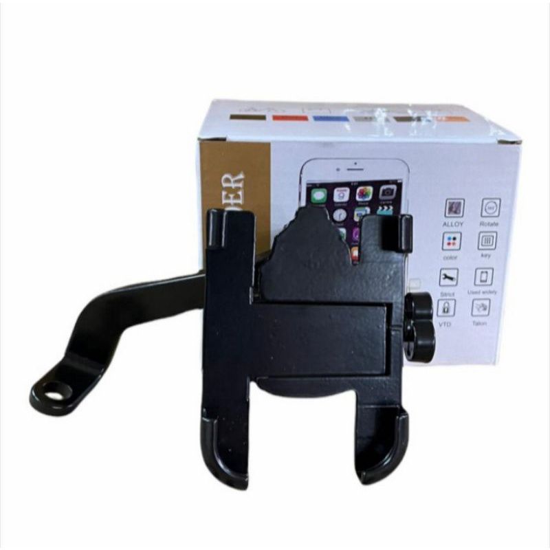 HOLDER C2 SPION MOTOR PHONE HOLDER UNTUK GRAB/GOJEK BAHAN FULL BESI
