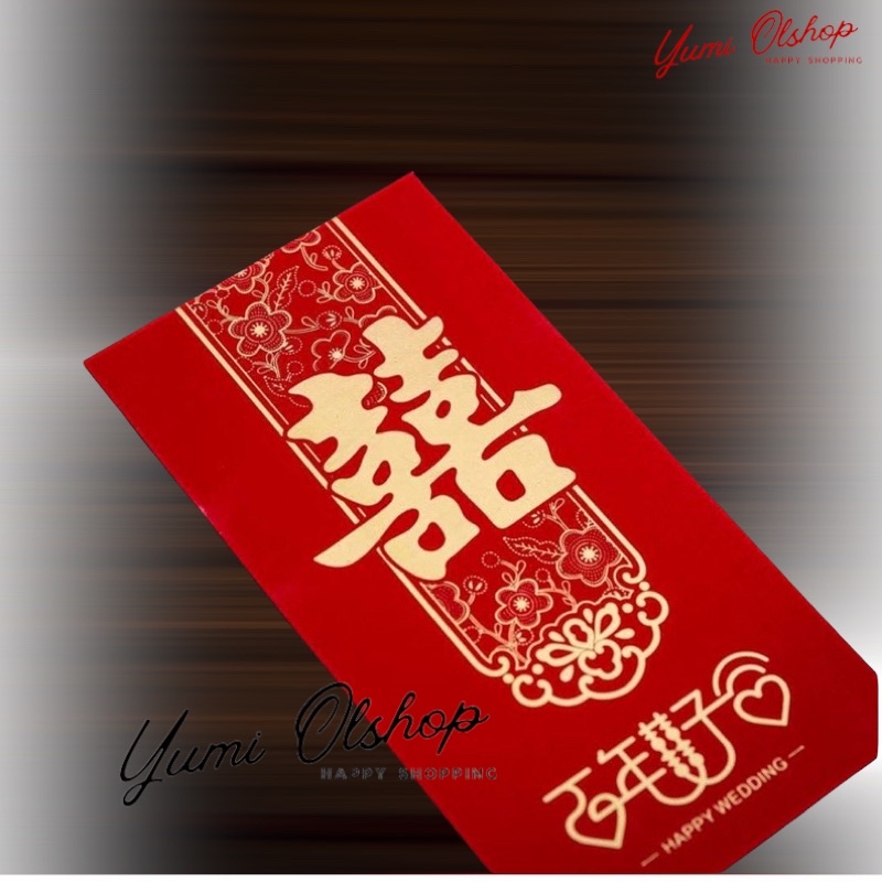 【10Lembar】Kertas Angpao shuangxi wedding/ chinese wedding teapai