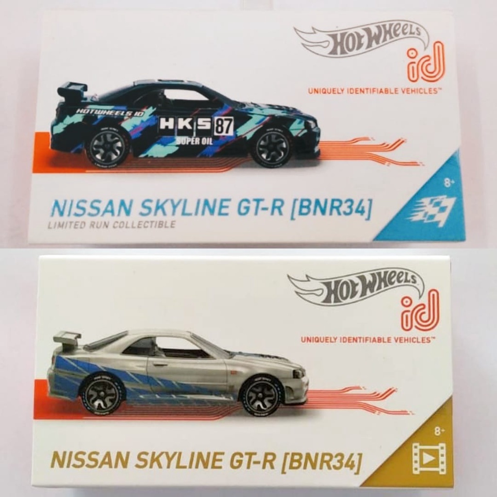 Diecast Hot Wheels HW ID Nissan Skyline GT-R BNR 34 GTR34 GT R34 GT R 34 Mobil Mainan Anak Hotwheels