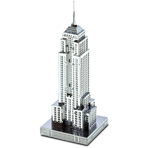 Puzzle 3D Metal Arsitektur Empire State Building - Miniatur Bangunan Ikonik - Nano Puzzle 3D