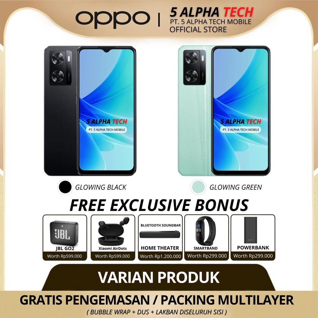 OPPO A57 8/64GB ( 4GB + 4GB EXTENDED RAM ) GARANSI RESMI OPPO