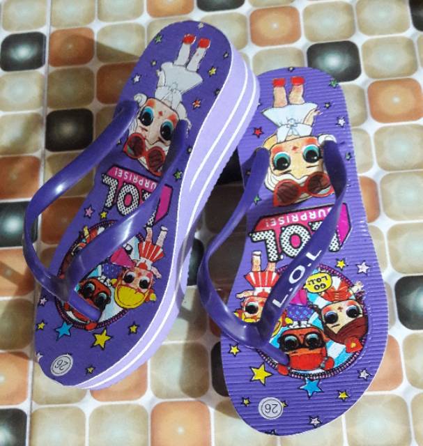 Sandal wedges L.O.L anak2 size 21/35 NEW