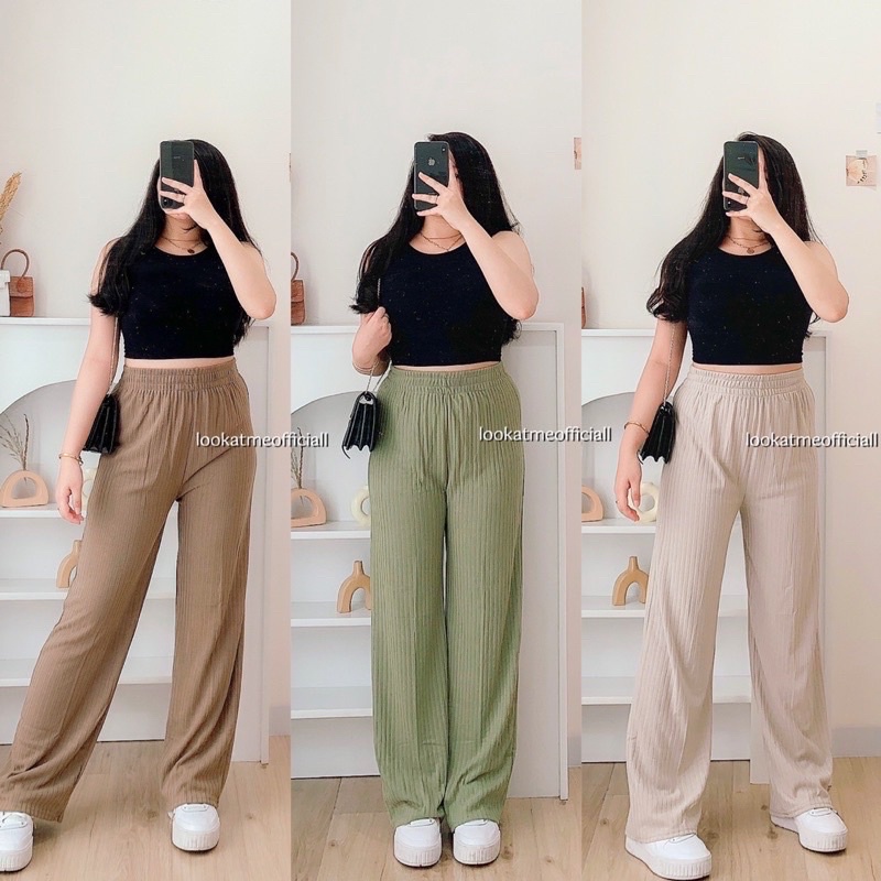 CELANA KULOT KNIT KIYORA PREMIUM LONG PANTS