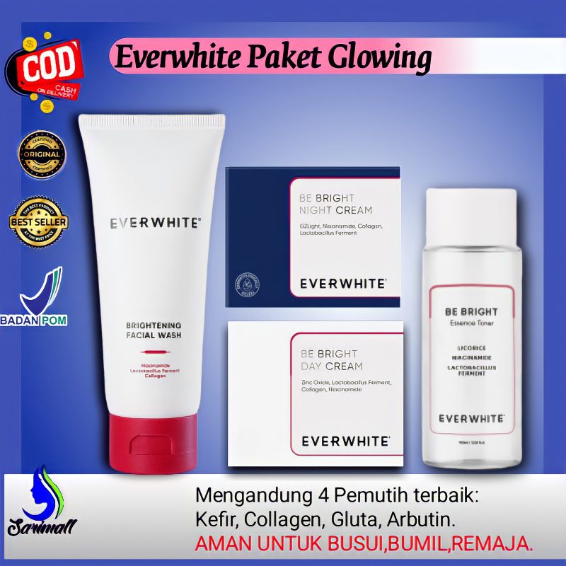 HOT PROMO! Everwhite BE BRIGHT PAKET KECANTIKAN SKINCARE SET KOREA PERAWATAN PEMUTIH ORIGINAL BPOM