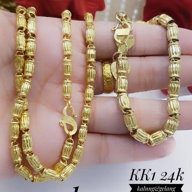 Xuping kalung dan gelang lapis emas 24k 2519a