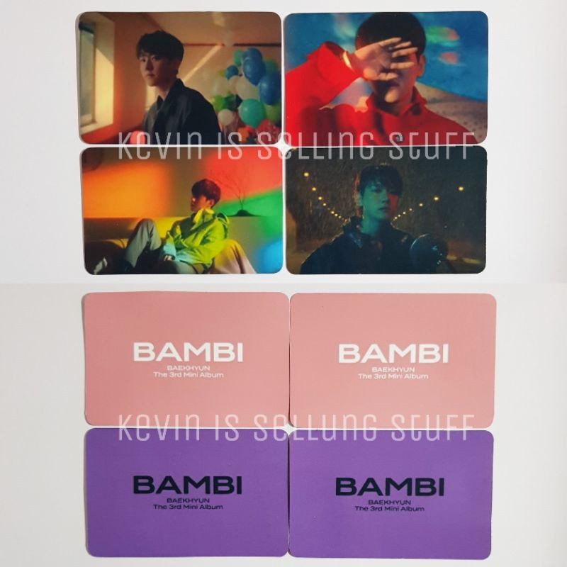 Unofficial Baekhyun EXO Photocard PC Replica Album Bambi AR Clipcard 3rd Mini Album