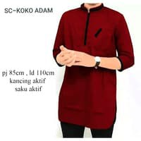 [KOKO ADAM MAROON SC] Koko Pria katun merah maroon