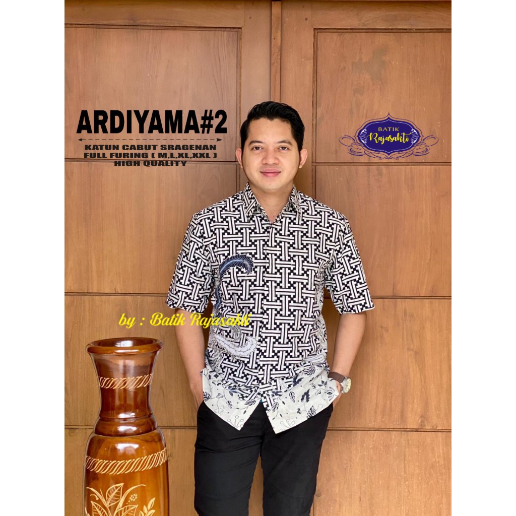 ARDIYAMA RAJASAKTI KEMEJA BATIK SOLO PRIA LENGAN PENDEK LAPIS FURING ATASAN BATIK PREMIUM MODERN KATUN HALUS BAHUWIRYA  BANAMITRA BANAMITRA PUTIH BANGSAWAN BAYU PUTRA BERLIAN BIRU BHARATAYUDA BIMASENA BIRENDRA BIRU INDAH BRAHMAKERTA BRAHMAKERTA MERAH BUDI