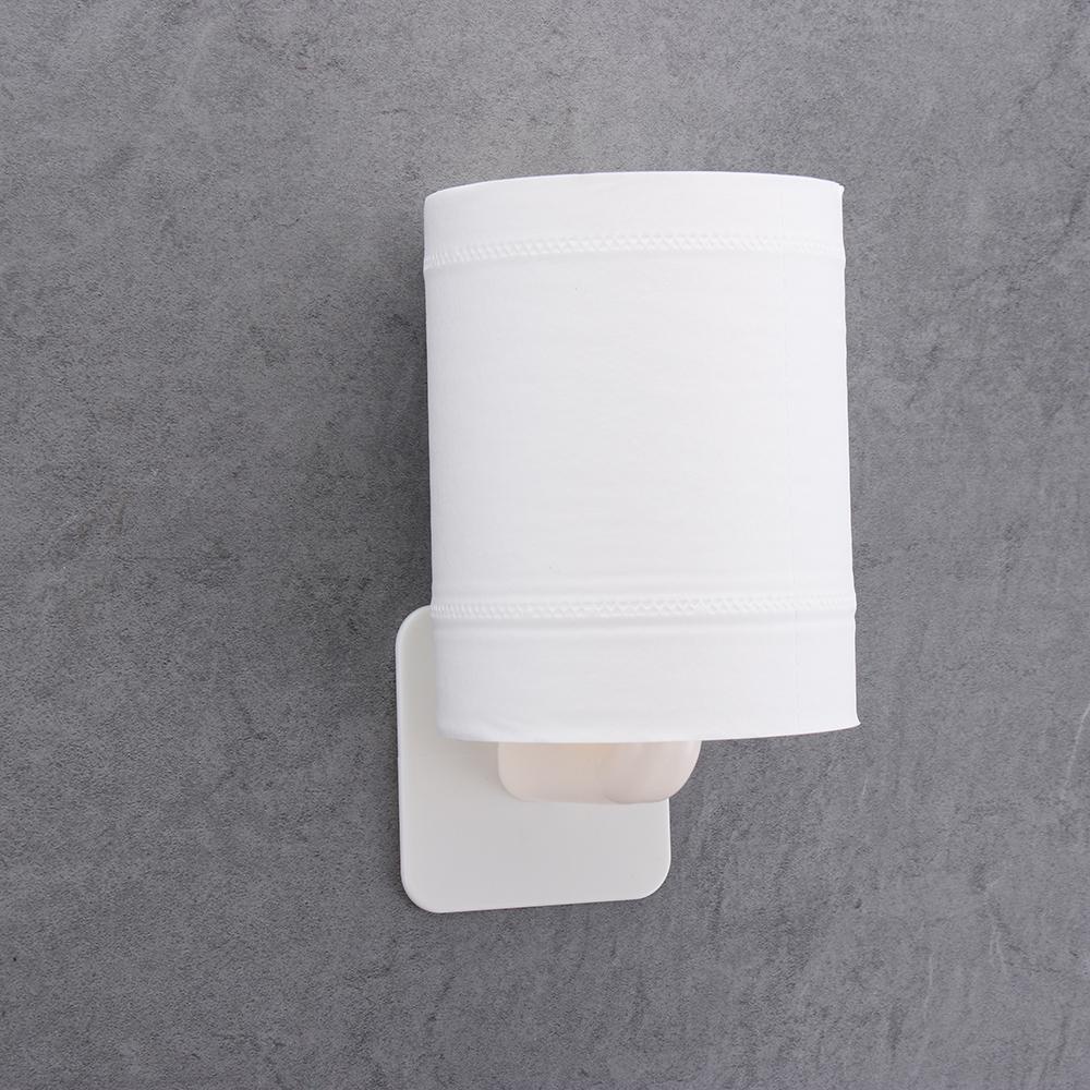 Solighter1/2pcs Toilet Paper Holder Rak Penyimpanan Talenan Perekat Diri Bebas Lubang
