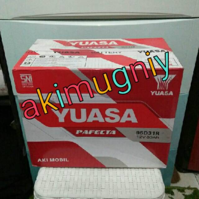 Jual aki yuasa pafecta 95D31R NX120-7 80ah 12v aki basah gs massiv ns
