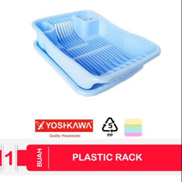 Rak piring plastik yoshikawa / rak tirisan piring / dish drainer