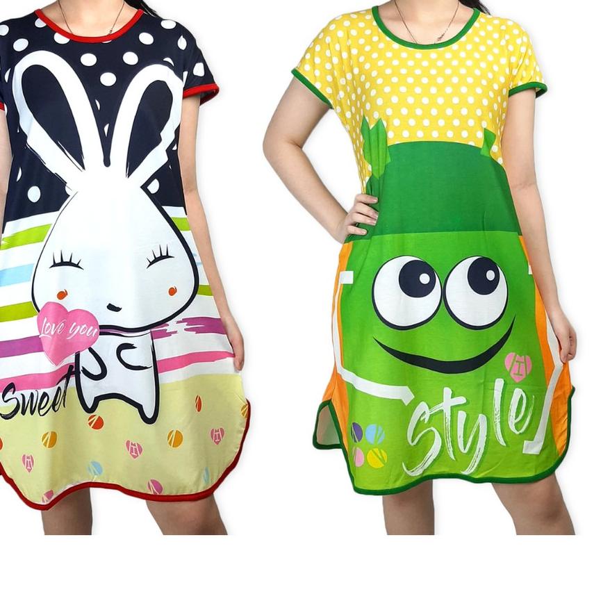 Berkualitas Daster Baju Anak Perempuan / Dress Anak Remaja Perempuan Umur 10 - 13 Tahun 001