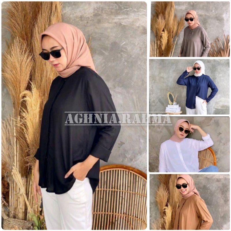 BLOUSE WANITA LENGAN PANJANG || BAHAN KATUN TOYOBO