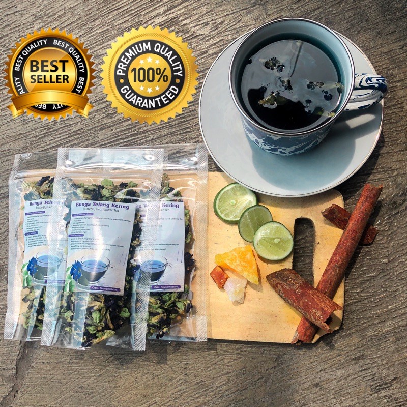 BUNGA TELANG KERING 10 gram/ WEDANG TELANG / TEH BIRU BUNGA TELANG / BUTTERFLY PEA FLOWER TEA