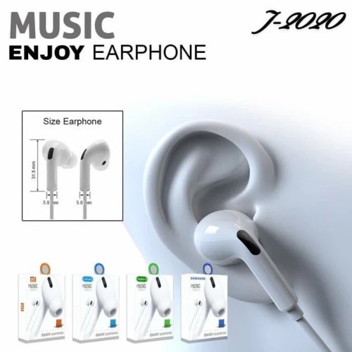 Headset Earphone Music Enjoy Handsfree Super Bass Jack 3.5mm Aksesoris Handphone HP OCEANMART OCEAN MART Murah Grosir