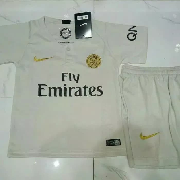 TERMUURAAH, JERSEY BOLA KIDS / ANAK PSG AWAY OFFICIAL 2018-2019 GRADE ORI .