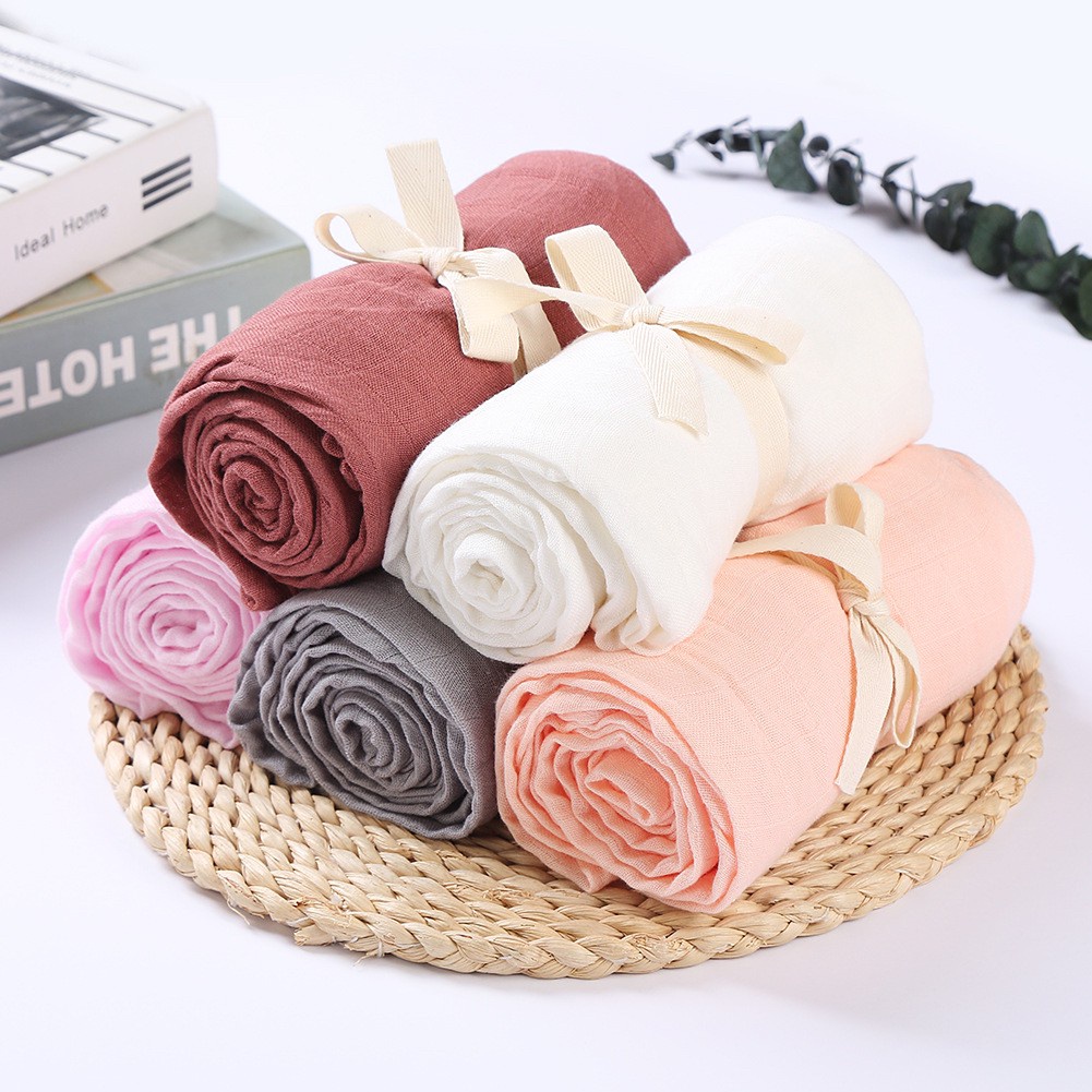 [105x105] Kain Bedong Pastel Muslin Polos Bayi | Baby Swaddle Muslin Bamboo | Selimut Bayi Catalog QUIN NE