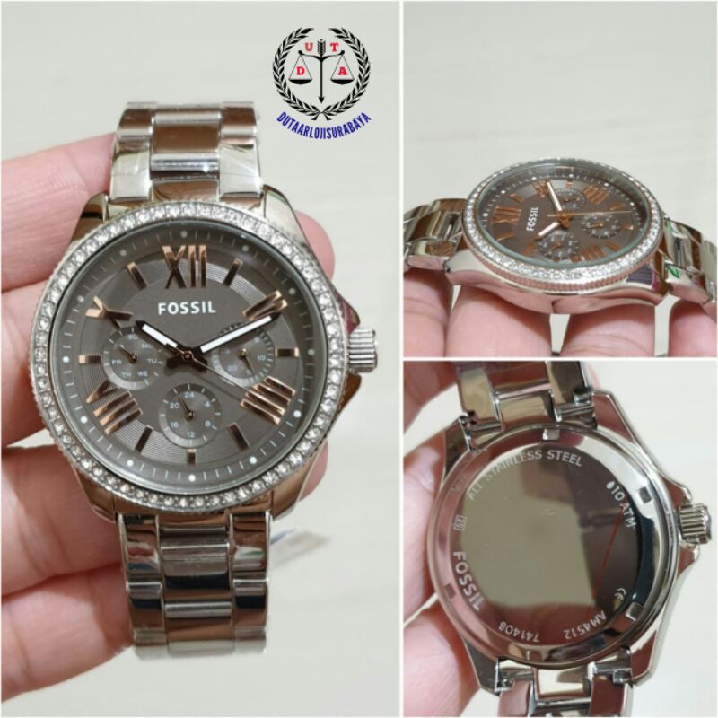 JAM TANGAN WANITA FOSSIL BATRE CHRONO RING PERMATA KUALITAS ORIGINAL