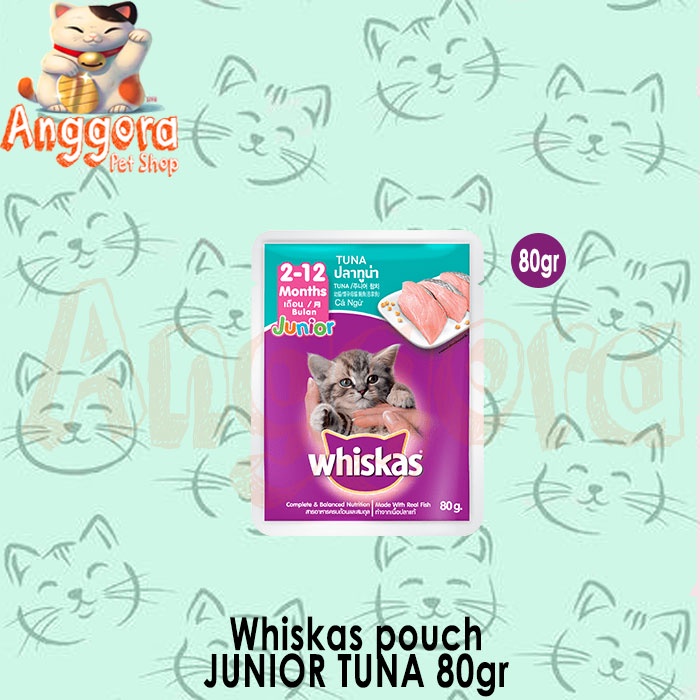 Makanan ringan murah untuk Kucing - WHISKAS Pouch 80gr All Varian