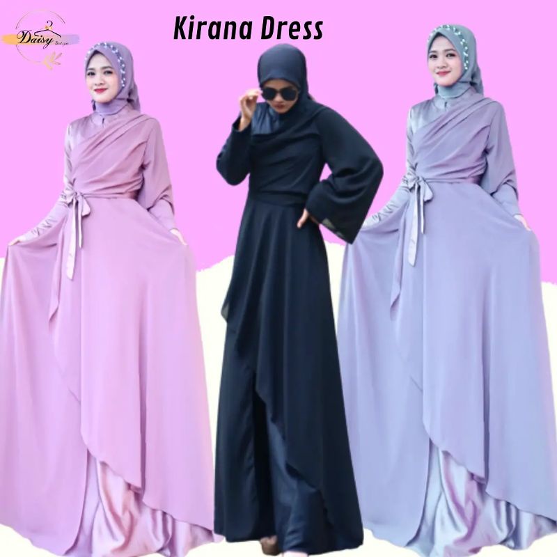 KIRANA DRESS/DRESS/DRESS CANTIK/DRESS ELEGANT/DRESS HIJAB