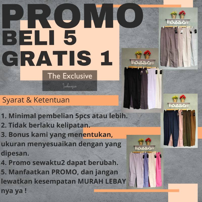 BAGGY PANTS THE EXCLUSIVE CELANA PANJANG WANITA PREMIUM BB 35 - 60 KG